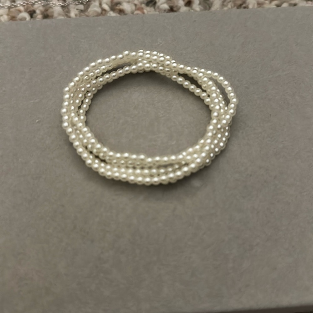 stack of pearl(beaded) bracelets